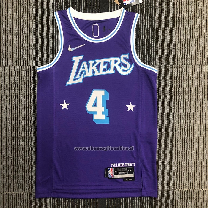 Maglia Los Angeles Lakers Rajon Rondo #4 Citta Edition 2021-22 Viola